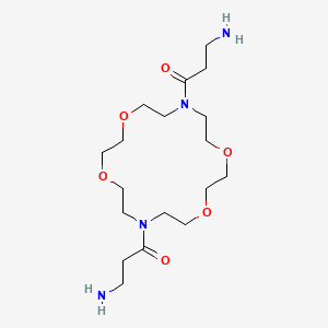 molecular formula C18H36N4O6 B15094853 3-Amino-1-[10-(3-aminopropanoyl)-4,7,13,16-tetraoxa-1,10-diazacyclooctadecyl]p ropan-1-one 