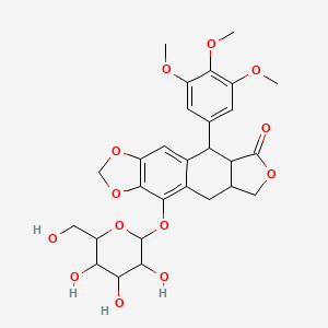 4-[3,4,5-trihydroxy-6-(hydroxymethyl)oxan-2-yl]oxy-9-(3,4,5-trimethoxyphenyl)-5a,6,8a,9-tetrahydro-5H-[2]benzofuro[6,5-f][1,3]benzodioxol-8-one