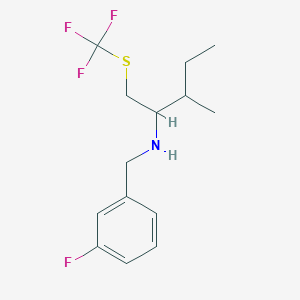 (3-Fluoro-benzyl)-(2-methyl-1-trifluoromethylsulfanylmethylbutyl)-amine