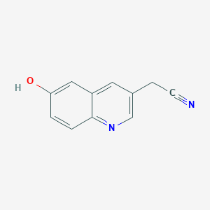 molecular formula C11H8N2O B15094890 2-(6-Hydroxyquinolin-3-yl)acetonitrile 