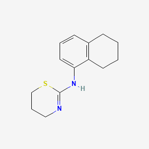 molecular formula C14H18N2S B15094917 1-Naphthylamine, 5,6,7,8-tetrahydro-N-(5,6-dihydro-4H-1,3-thiazin-2-YL)- CAS No. 102280-47-7