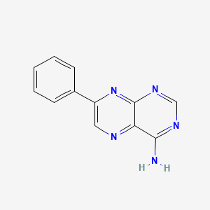 molecular formula C12H9N5 B15094919 4-Pteridinamine, 7-phenyl- CAS No. 73384-11-9