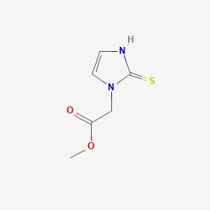 molecular formula C6H8N2O2S B15094931 1H-Imidazole-1-acetic acid, 2,3-dihydro-2-thioxo-, methyl ester CAS No. 141720-31-2