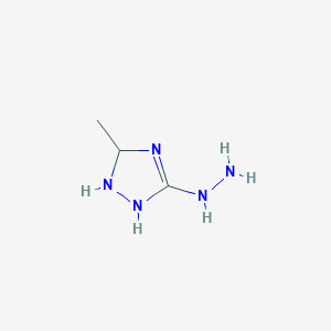 molecular formula C3H9N5 B15094937 (3-methyl-2,3-dihydro-1H-1,2,4-triazol-5-yl)hydrazine 