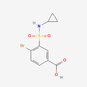 molecular formula C10H10BrNO4S B15094943 4-Bromo-3-(cyclopropylsulfamoyl)benzoic acid 