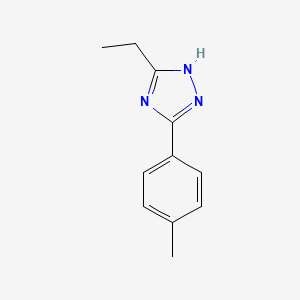 molecular formula C11H13N3 B15094958 3-Ethyl-5-p-tolyl-1H-[1,2,4]triazole 