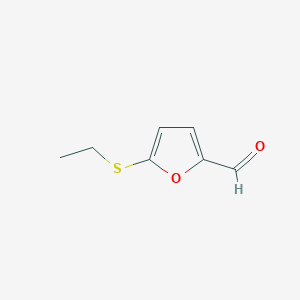 molecular formula C7H8O2S B15094978 2-Furancarboxaldehyde, 5-(ethylthio)- 