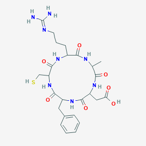 molecular formula C25H36N8O7S B15095024 Cyclo(-Arg-Ala-Asp-D-Phe-Cys) 