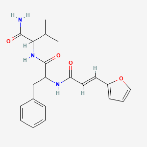 molecular formula C21H25N3O4 B15095055 2-[[2-[[(E)-3-(furan-2-yl)prop-2-enoyl]amino]-3-phenylpropanoyl]amino]-3-methylbutanamide 