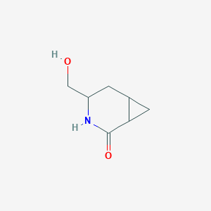 molecular formula C7H11NO2 B15095074 (1R,3S,6R)-3-(Hydroxymethyl)-4-azabicyclo[4.1.0]heptan-5-one 