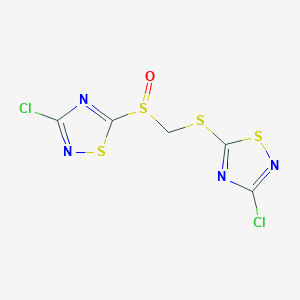 B150951 3-Chloro-5-[(3-chloro-1,2,4-thiadiazol-5-ylthio)methylsulfinyl]-1,2,4-thiadiazole CAS No. 135379-15-6