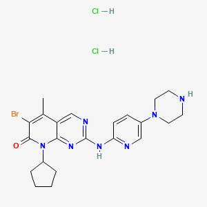 molecular formula C22H28BrCl2N7O B15095109 6-bromo-8-cyclopentyl-5-methyl-2-[(5-piperazin-1-ylpyridin-2-yl)amino]pyrido[2,3-d]pyrimidin-7-one;dihydrochloride 