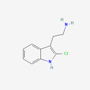 molecular formula C10H11ClN2 B15095124 1H-Indole-3-ethanamine, 2-chloro- 