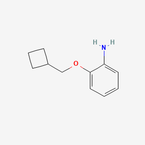 molecular formula C11H15NO B15095138 2-(Cyclobutylmethoxy)aniline 