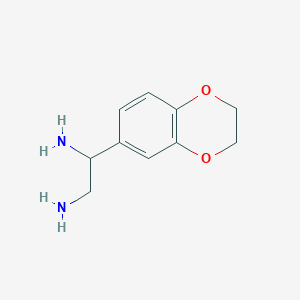 molecular formula C10H14N2O2 B15095148 1-(2,3-Dihydro-1,4-benzodioxin-6-yl)ethane-1,2-diamine 