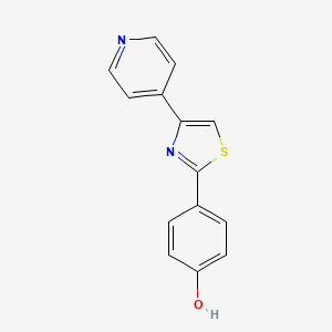 molecular formula C14H10N2OS B15095184 2-(4-Hydroxyphenyl)-4-(4-pyridyl)thiazole 