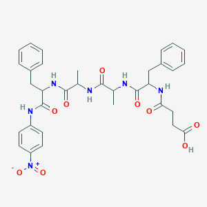 molecular formula C34H38N6O9 B15095194 Suc-DL-Phe-DL-Ala-DL-Ala-DL-Phe-pNA 