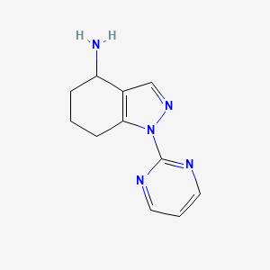 molecular formula C11H13N5 B15095200 1-(Pyrimidin-2-yl)-4,5,6,7-tetrahydro-1H-indazol-4-amine 