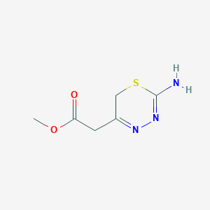 molecular formula C6H9N3O2S B15095205 methyl 2-(2-amino-6H-1,3,4-thiadiazin-5-yl)acetate 