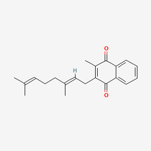 molecular formula C21H24O2 B15095214 2-(3,7-Dimethyl-2,6-octadienyl)-3-methyl-1,4-naphthoquinone CAS No. 1163-13-9