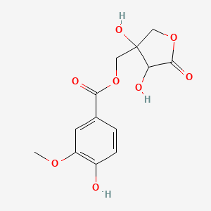 (3,4-Dihydroxy-5-oxooxolan-3-yl)methyl 4-hydroxy-3-methoxybenzoate