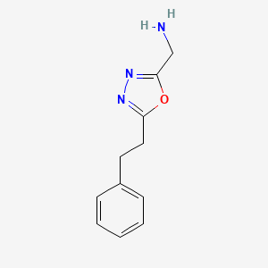 molecular formula C11H13N3O B15095267 [5-(2-Phenylethyl)-1,3,4-oxadiazol-2-yl]methanamine 