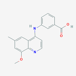 3-((8-Methoxy-6-methylquinolin-4-yl)amino)benzoic acid