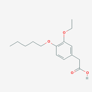 molecular formula C15H22O4 B15095297 Benzeneacetic acid, 3-ethoxy-4-(pentyloxy)- CAS No. 900704-20-3