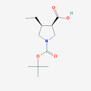 molecular formula C12H21NO4 B1509534 cis-1-(tert-Butoxycarbonyl)-4-ethylpyrrolidine-3-carboxylic acid 