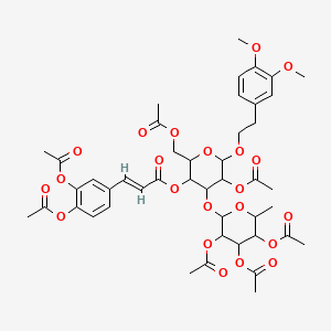 molecular formula C45H54O22 B15095372 Brachyside heptaacetate 