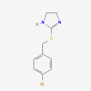 2-([(4-Bromophenyl)methyl]sulfanyl)-4,5-dihydro-1H-imidazole