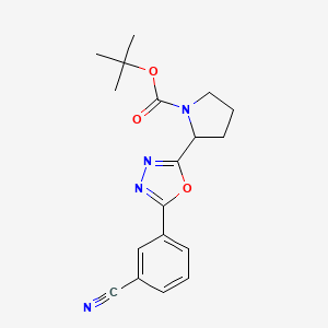 Tert-butyl 2-[5-(3-cyanophenyl)-1,3,4-oxadiazol-2-yl]pyrrolidine-1-carboxylate