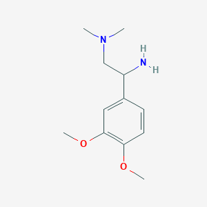 molecular formula C12H20N2O2 B15095483 [2-Amino-2-(3,4-dimethoxyphenyl)ethyl]dimethylamine 