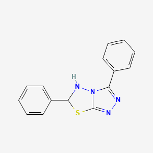 molecular formula C15H12N4S B15095501 3,6-Diphenyl-5,6-dihydro-[1,2,4]triazolo[3,4-b][1,3,4]thiadiazole 