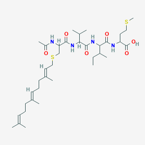 molecular formula C36H62N4O6S2 B15095504 AC-Cys(farnesyl)-val-ile-met-OH 