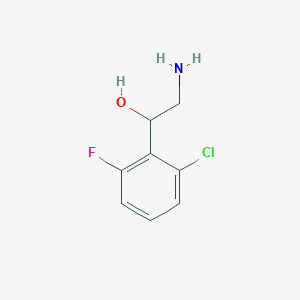 molecular formula C8H9ClFNO B15095590 2-Amino-1-(2-chloro-6-fluorophenyl)ethan-1-ol 