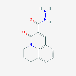 molecular formula C13H13N3O2 B15095618 1H,5H-Benzo[ij]quinolizine-6-carboxylicacid, 2,3-dihydro-5-oxo-, hydrazide CAS No. 400631-66-5