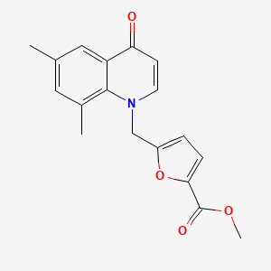 Methyl 5-((6,8-dimethyl-4-oxoquinolin-1(4H)-yl)methyl)furan-2-carboxylate