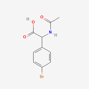 molecular formula C10H10BrNO3 B15095641 2-Acetamido-2-(4-bromophenyl)acetic acid 