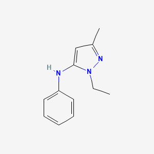 molecular formula C12H15N3 B15095668 1H-Pyrazol-5-amine, 1-ethyl-3-methyl-N-phenyl- CAS No. 847453-88-7