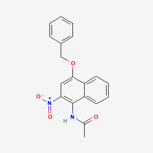 molecular formula C19H16N2O4 B15095697 N-[4-(Benzyloxy)-2-nitro-1-naphthyl]acetamide 