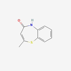 molecular formula C10H9NOS B15095718 2-Methyl-1,5-benzothiazepin-4(5H)-one CAS No. 63870-02-0