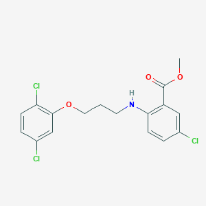 Benzoic acid, 5-chloro-2-[[3-(2,5-dichlorophenoxy)propyl]amino]-, methyl ester