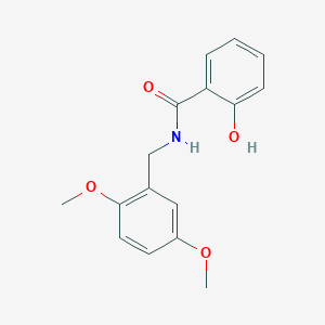 molecular formula C16H17NO4 B15095756 N-[(2,5-dimethoxyphenyl)methyl]-2-hydroxybenzamide 