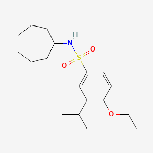 Cycloheptyl{[4-ethoxy-3-(methylethyl)phenyl]sulfonyl}amine