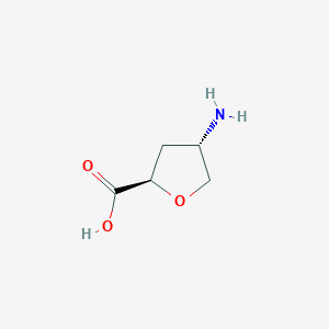 molecular formula C5H9NO3 B15095817 2-Furancarboxylic acid, 4-aminotetrahydro-, trans- 