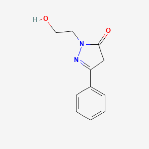 molecular formula C11H12N2O2 B15095823 2-(2-hydroxyethyl)-5-phenyl-2,4-dihydro-3H-pyrazol-3-one CAS No. 67056-21-7