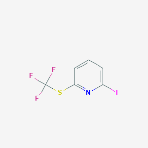 molecular formula C6H3F3INS B15095869 2-Iodo-6-(trifluoromethylthio)pyridine 