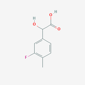 molecular formula C9H9FO3 B15095897 2-(3-Fluoro-4-methylphenyl)-2-hydroxyacetic acid 