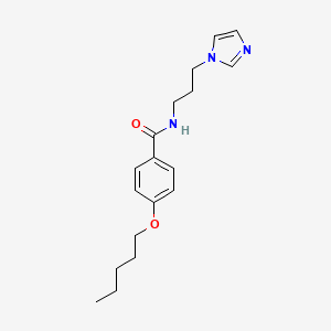 N-[3-(1H-imidazol-1-yl)propyl]-4-(pentyloxy)benzamide